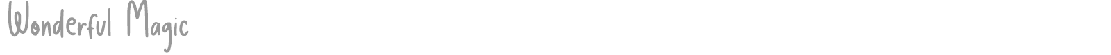 Wonderful Magic font preview